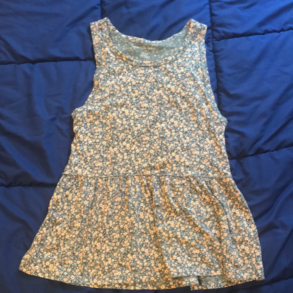 American Eagle Floral Peplum Top